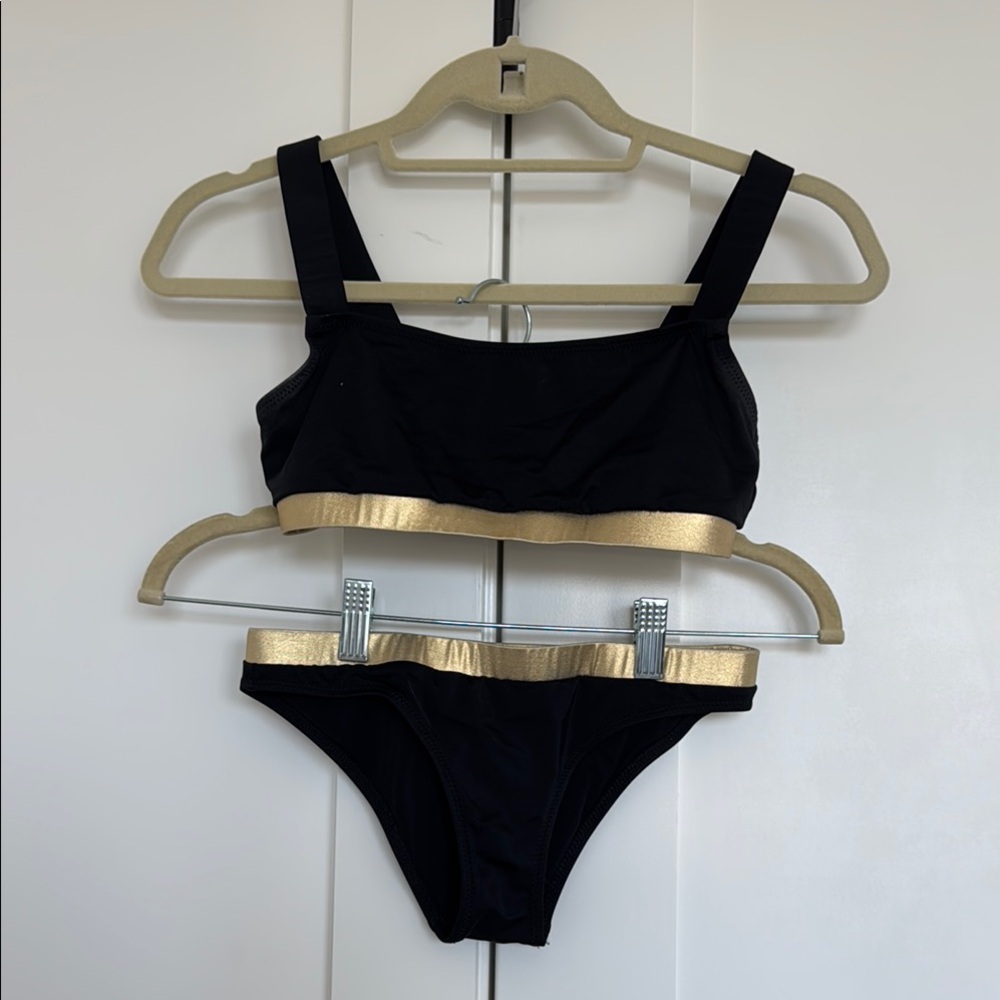 Black and Gold Bikini Set
